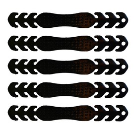 [5 Pack] Black Flexible Plastic Ear Saver Extenders, Soft TPE Silicone, Durable, Bendable Comfortable Reusable Adjustable for Different Sizes and Comes in Many Colors.