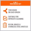 HORUSDY 3-Piece Wire Brush Set, 7-Inch Nylon/Brass/Stainless Steel with Non-Slip