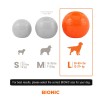 BIONIC Large Orange Durable Dog Toy Ball with Treat Pocket