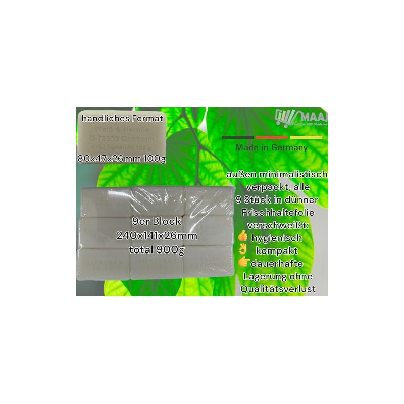 Wasserrose® 10 x 100 g = 1 kg Pure Soap