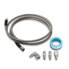 Steel Braided Turbo Oil Feed Line -4AN, Pressure Stainless Remote
