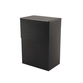 BCW Japanese Small Card Deck Box- Black | Deck Box MTG Holds 80 Sleeved Small Gaming Cards | Matte Black Deck Case | Includes Two Matching Card Dividers | Acid-Free | Archival Safe | No PVC