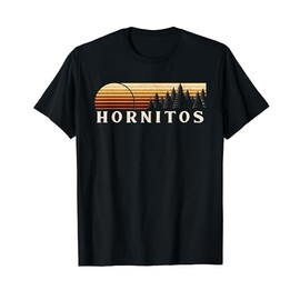 Hornitos, CA Vintage Evergreen Sunset Eighties Retro T-Shirt
