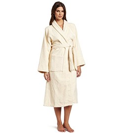 Superior Hotel & Spa Robe, 100% Premium Long-Staple Combed Cotton Unisex Bath Robe for Women and Men - Medium, Ivory