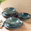 AmorArc Ceramic Dinnerware Sets,Handmade Reactive Glaze Stoneware Plates and Bowls