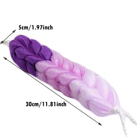 3Pcs Shower Sponge Loofah Shower Puff, Soft Mesh Back Scrubber Bath Sponge for Body Exfoliating, Scrubbing and Cleaning