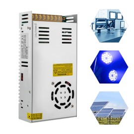 OUKANING Voltage Converter AC 220 V to DC 12/24/36/48/60 V, Aluminium and Pure Copper Coils, for Various Devices (12 V 50 A 600 W)