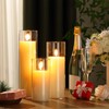 Shihanee Set of 6 Pillar Candles and Glass Cylinder Vases