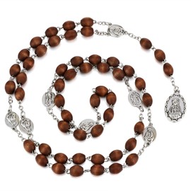 diyalo Chaplet of Seven Sorrows Rosary Virgin Mary Prayer Beads Chain Our Lady Crucifix Cross Necklace