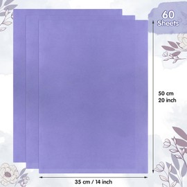 Naler 60 Sheets Purple Lilac Tissue Paper for Gift 35x50cm for Paper Flowers, Shredded Paper for Gift Box, Gift Wrapping, Making Flower Pom Pom, Birthday Wedding Nursery Party Decoration