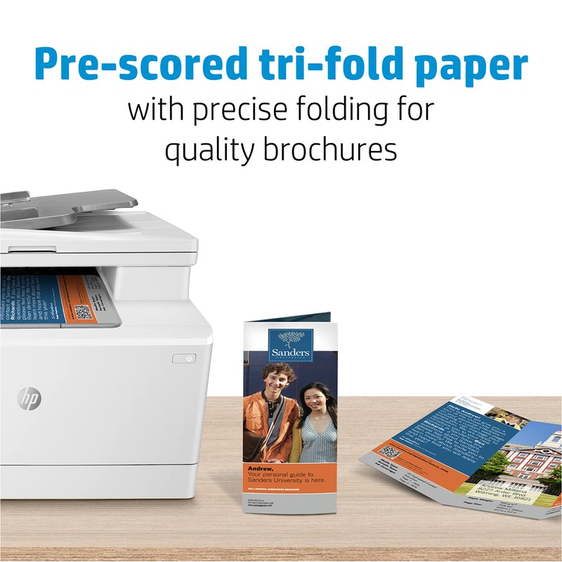 HP Enhanced Tri-fold Business Paper, Glossy, 8.5x11 in, 40 lb,