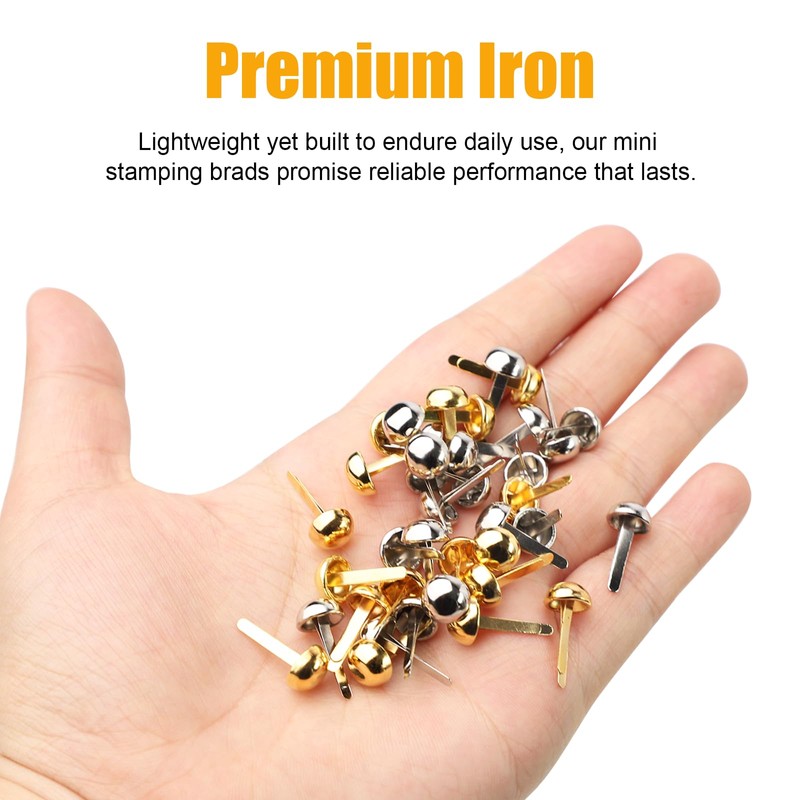 200Pcs Multicolour Split Pins, 8mm x 19mm Paper Fasteners, Plated