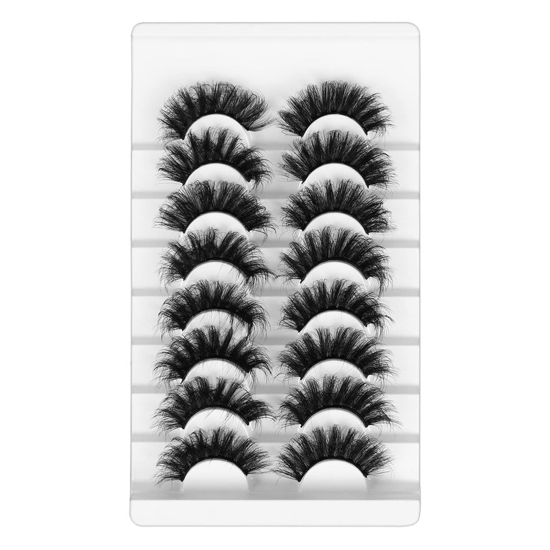 Leipple False 8D Eyelashes, 8 Pairs, False Eyelashes Set, Reusable