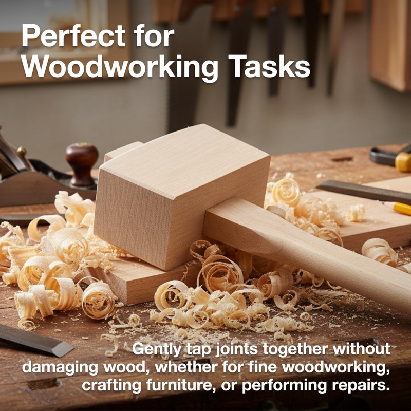 Am-Tech 4.5" (115mm) Beech Wood Mallet