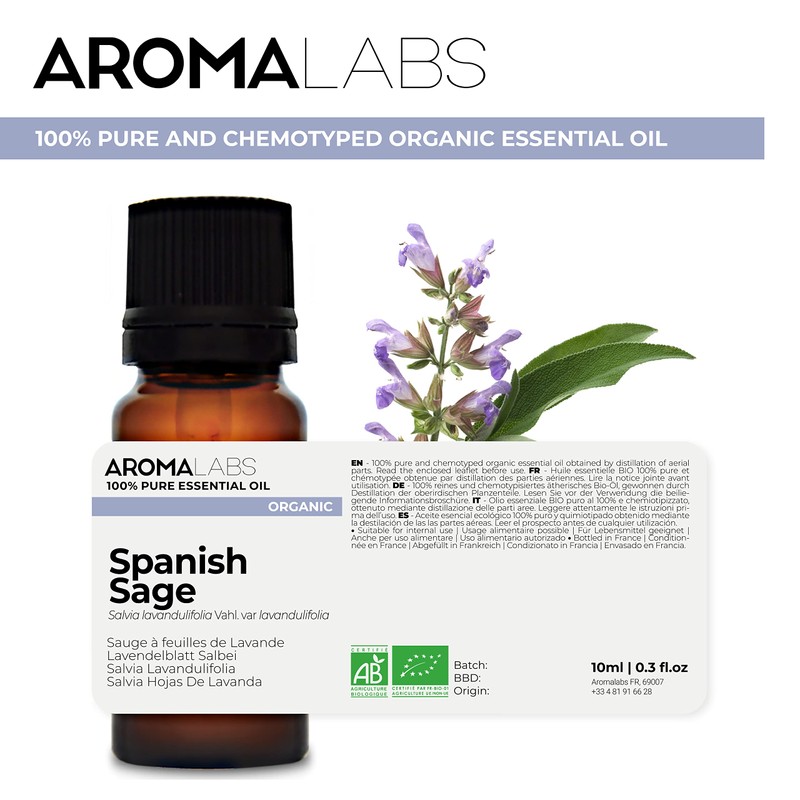 BIO - Spanish SAGE Essential Oil - 10mL - 100%