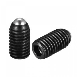 sourcing map Ball Point Set Screws, 2pcs M12 x 20mm High Carbon Steel Metric Spring Hex Socket Grub Screw
