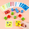 Face Changing Building Blocks Puzzle Game Wooden Cube Board Game:_Face