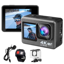 Camara Digital Deportiva V36 Doble Pantalla 4K WiFi c Agua