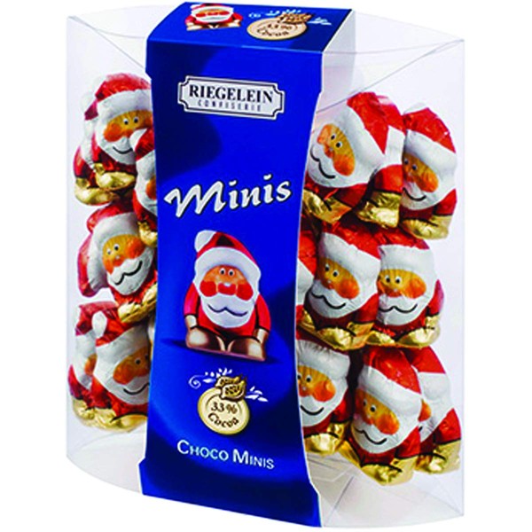 Riegelein Mini Solid Santa 33% Milk Chocolate Holiday Stocking Stuffer 3.5 oz