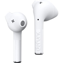 DEFUNC True Talk In-Ear True Wireless Earbuds with ENC Noise Cancelling Mic, 5.2 Bluetooth Headphones, Fast Charging Case, Touch Control, IPX4 Water & Sweat Proof - White