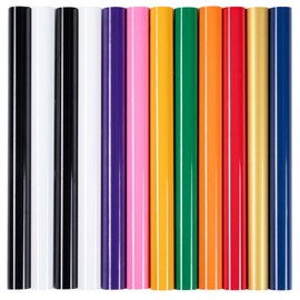 HTVRONT HTV Heat Transfer Vinyl -13 Pack HTV Vinyl Sheets, 12" x 10" Iron on Vinyl for T Shirts, 10 Assorted Premium Colors Heat Transfer Vinyl for All Cutting Machines