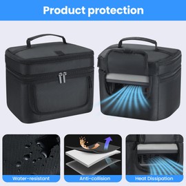 Speqerk Generator Cover Compatible with ECOFLOW River 2, Soft Carrying Bag with Side Zipper, Adjustable Shoulder Strap, 9.45''8.27''5.51'' (Black, For River 2)