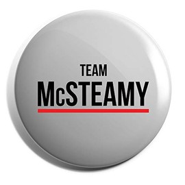 Hippowarehouse Team McSteamy Badge Pin 25mm