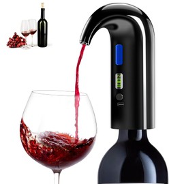 Cosyall Electric Wine Aerator, One-Touch Automatic Wine Decanter for Red & White Wine, Wine Dispenser, Wine Pourer, Wine Gifts for Wine Lovers (Black)