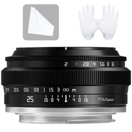 TTARTISAN TTArtisan 25mm F2.0 Lens Wide-Angle APS-C Lenses Large Aperture Manual Fixed Camera Lens for Fuji X-Mount Cameras X-A2 X-A2 X-A3 X-A5 X-A7 X-H1 XT1 X-T2 X-T3 X-T20 X-T30 X-T100 X-T200 X-PRO1