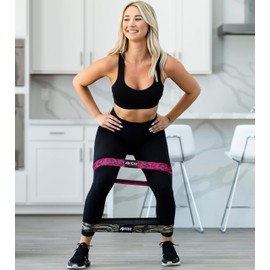 4KOR Resistance Animal Print Fit Bands - Set of 3 | Tone & Lift Glutes - Exercise Band for Strength Training, Yoga, Stretching, Barre or Pilates Workout - 3 Levels of Comfortable Resistance