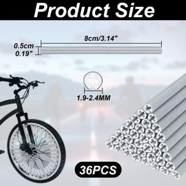 AONAYO Pack of 36 Bicycle Spoke Reflectors, Cat's Eyes Bicycle, Spoke Reflectors, Bicycle Reflectors, Spoke Reflector, 360° Visibility Reflectors Bicycle, Easy to Assemble