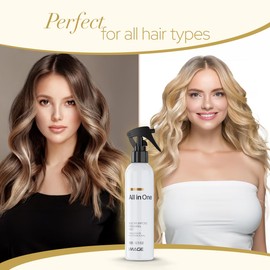 All in One Leave-In – 9-in-1 Multipurpose Finishing Mist for All Hair Types – Hydrates, Nourishes, Repairs, Detangles, Adds Shine, and Provides Heat and Sun Protection – 8.11 Fl Oz (240ml)