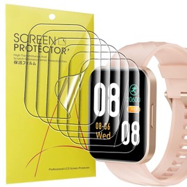 Blueshaweu Screen Protector Compatible with Ruimen Smartwatch 1.85 Inch D1, HD Clear Flexible TPU Screen Protector [Pack of 6] for Ruimen D1 Smartwatch (Transparent)