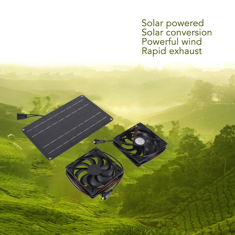Solar Panel Fan Kit 15W 12V Exhaust Fan with 4.9ft