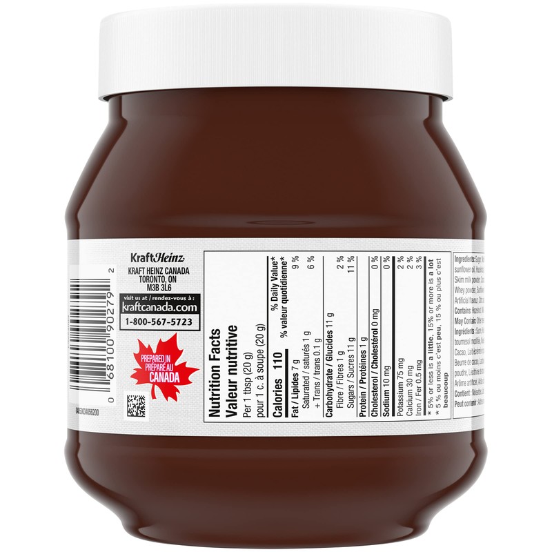 Kraft Peanut Butter Hazelnut Spread with Cocoa, 725g
