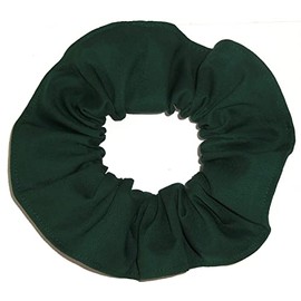 Solid Color Cotton Hair Scrunchie Scrunchies by Sherry (Forest Green)