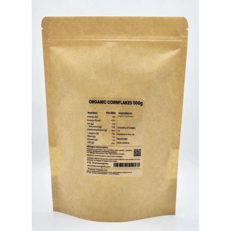 Organic Cornflakes 250g - No Additives or Preservatives - Vegan,
