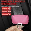 VKGUG 2PCS Leather Seat Belt Buckle Cover Car Seatbelt Fixing