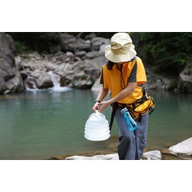 AceCamp Accordion Jerrycans, Collapsible Water Container, Drinking Water Carrier Jug with Spigot, Food Grade PET, Camping, Hiking, Backpacking, Outdoor, Flat Convenient Storage (15 Liter)