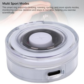 Dpofirs Smart Ring for Men and Women, Touch Screen Fitness Tracker with Step Counting, Charging Bay, APP BT Connection Phone Video Camera Control (9#)