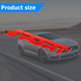 JNNJ Pack of 2 3D Emblem Badge, Sports Emblem, Badge Car Sticker Decal, Metal Engine Car Sticker Emblem Badge, Car Sticker Tuning (Red)