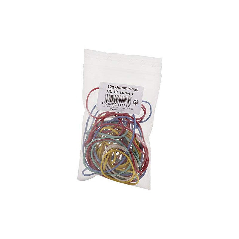 Rubber Bands – Assorted Colours, 10 g