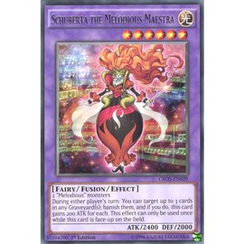 YuGiOh : CROS-EN039 1st Ed Schuberta the Melodious Maestra Rare Card - ( Crossed Souls Yu-Gi-Oh! Single Card ) by Deckboosters