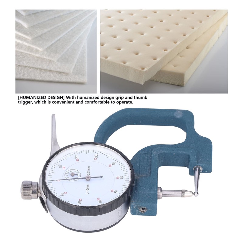 Thickness Gauge High Accuracy Round Dial Thickness Measuring Tool Aluminum