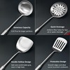 18/8 Stainless Steel Kitchen Utensils Set, 4 PCS 15in Metal