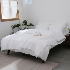 Vensan 100% Cotton Waffle Blanket All-season White Bed Throw Breathable Lightweight. size: 200 x 150 cm.
