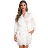 RSLOVE Satin Kimono Robe Silk Wedding Bridesmaid Party Sleepwear Dressing
