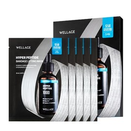 WELLAGE Mascarilla Reafirmante Con Vendaje Hiperpéptido  Mascarilla Coreana Para Reafirmar Los Poros Y Reafirmar La Piel Con Péptidos, Pdrn Y Ácido