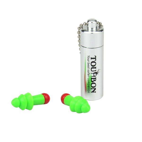 TOURBON Hunting Shooting Hearing Protection Ear Plugs Noise Reduction with Earplug Keychain Case
