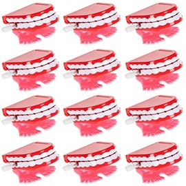 HAPPY DEALS ~ Wind Up Chatter Teeth | 12 Pack | 1.75 inch Chattering Walking Toys